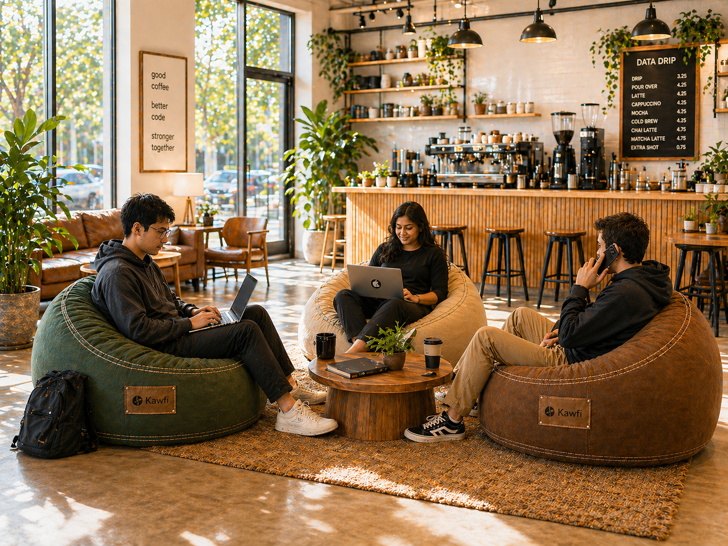 The Mug — single-person coffee bean bag chair